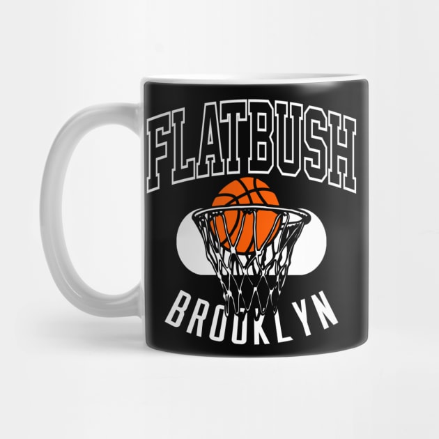 Flatbush Brooklyn Retro Basketball by funandgames